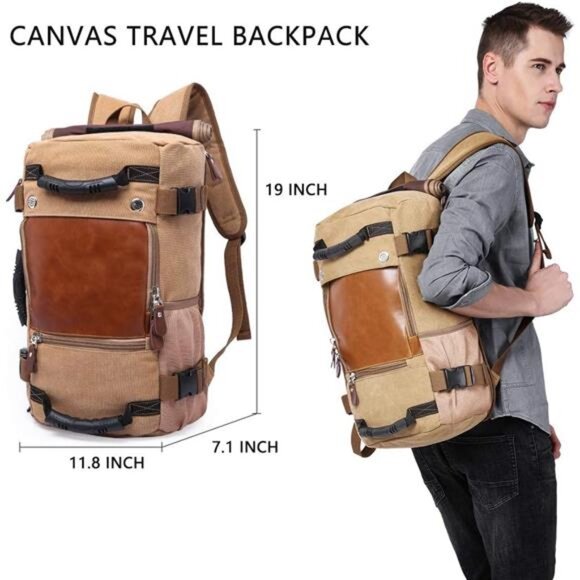 Wear-Resistant Durable Backpack,Duffle Bag Travel Carry On Backpack - Picture 2 of 7